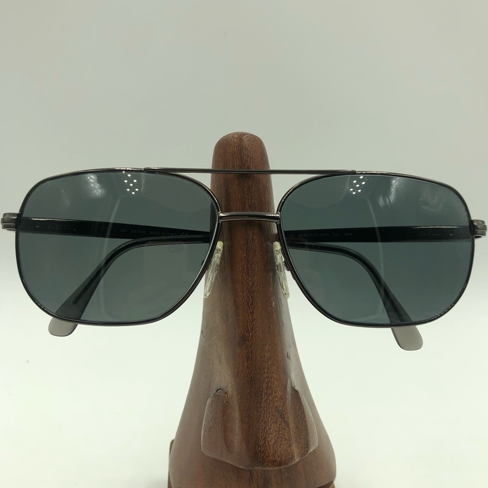 Safilo Elasta Gunmetal Aviator Sunglasses Frames